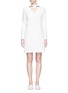 Main View - Click To Enlarge - HELEN LEE - Bunny embroidered cutout silk crepe dress