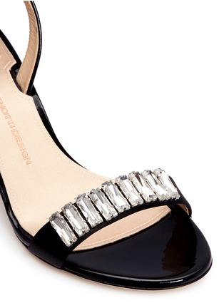 Detail View - Click To Enlarge - 73426 - 'Mistico' crystal embellished satin slingback sandals