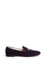 Main View - Click To Enlarge - 73426 - 'Dalila' crystal logo suede slip-ons