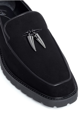 Detail View - Click To Enlarge - 73426 - 'Kost' shark tooth chamois suede loafers