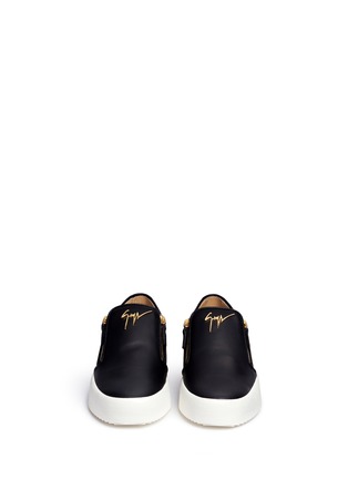 Front View - Click To Enlarge - 73426 - 'Adam' leather skate slip-ons