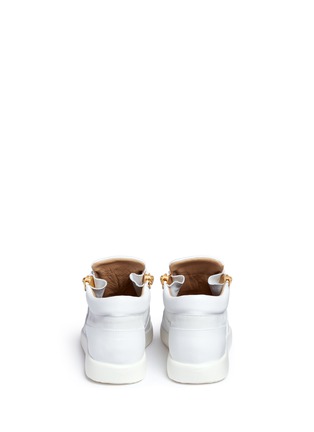 Back View - Click To Enlarge - 73426 - 'Runner' suede panel leather sneakers