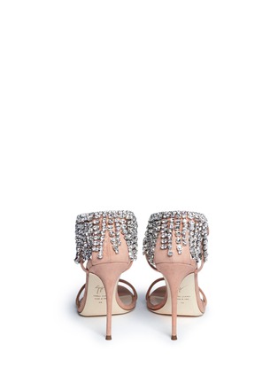 Back View - Click To Enlarge - 73426 - 'Carrie Crystal' fringe suede sandals