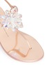 Detail View - Click To Enlarge - 73426 - 'Rock 10 Infradito' 3D glass flower leather thong sandals