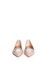 Front View - Click To Enlarge - 73426 - 'Lucrezia' glass crystal flower patent leather flats