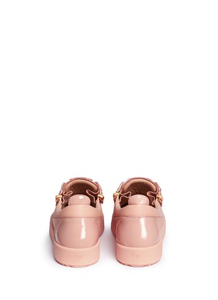 Back View - Click To Enlarge - 73426 - 'Nicki' double zip leather sneakers
