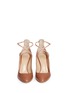 Front View - Click To Enlarge - 73426 - 'Bimba' crossover strap leather pumps