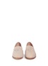 Front View - Click To Enlarge - 73426 - 'Dalila' strass logo suede slip-ons