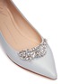 Detail View - Click To Enlarge - 73426 - 'Lucrezia' glass crystal embellished leather flats