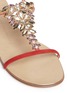 Detail View - Click To Enlarge - 73426 - 'Roll 10' glass crystal embellished suede sandals