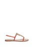 Main View - Click To Enlarge - 73426 - 'Roll 10' glass crystal embellished suede sandals