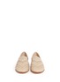 Front View - Click To Enlarge - 73426 - 'Dalila' crystal and stud chevron suede slip-ons