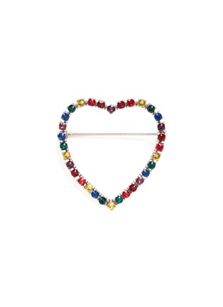 Main View - Click To Enlarge - MARC JACOBS - Glass crystal pavé open heart pin