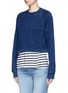 Front View - Click To Enlarge - AG - 'Cubo' cropped cotton sweatshirt