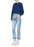 Figure View - Click To Enlarge - AG - 'Cubo' cropped cotton sweatshirt