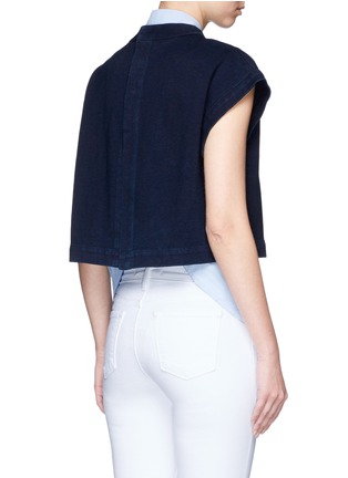 Back View - Click To Enlarge - AG - 'Trapezi' split cropped top