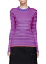 Main View - Click To Enlarge - PROENZA SCHOULER - Irregular stripe silk-cashmere sweater
