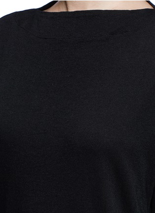 Detail View - Click To Enlarge - BASSIKE - Boat neck organic cotton long sleeve T-shirt