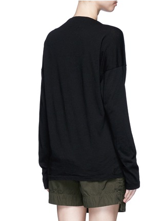 Back View - Click To Enlarge - BASSIKE - Boat neck organic cotton long sleeve T-shirt