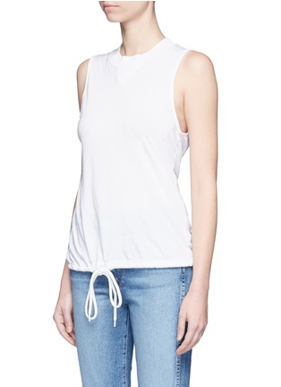 Front View - Click To Enlarge - BASSIKE - Drawstring hem organic cotton tank top