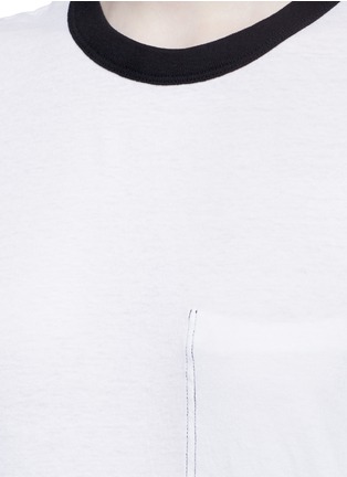 Detail View - Click To Enlarge - BASSIKE - Reverse pocket organic cotton T-shirt