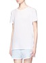 Front View - Click To Enlarge - BASSIKE - Slim vintage neck organic cotton T-shirt