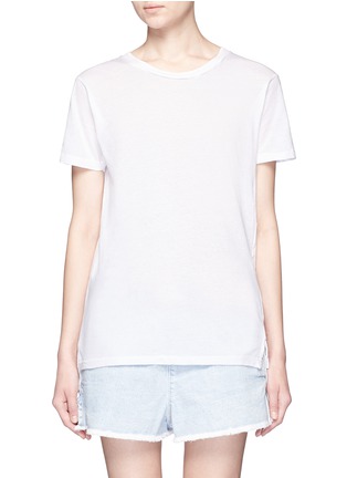 Main View - Click To Enlarge - BASSIKE - Slim vintage neck organic cotton T-shirt