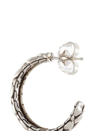 Detail View - Click To Enlarge - JOHN HARDY - Silver small cobra hoop earrings