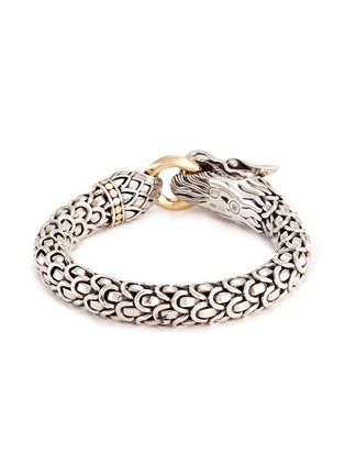 Figure View - Click To Enlarge - JOHN HARDY - 18k yellow gold silver scaly Naga chain bracelet
