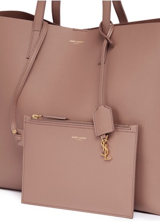 Detail View - Click To Enlarge - SAINT LAURENT - Large calfskin leather tote