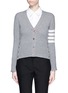 Main View - Click To Enlarge - THOM BROWNE  - Intarsia stripe cashmere cardigan