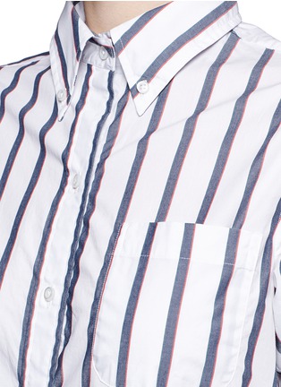 Detail View - Click To Enlarge - THOM BROWNE  - Stripe cotton poplin shirt dress