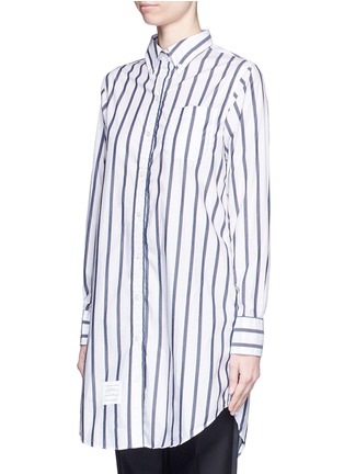 Front View - Click To Enlarge - THOM BROWNE  - Stripe cotton poplin shirt dress