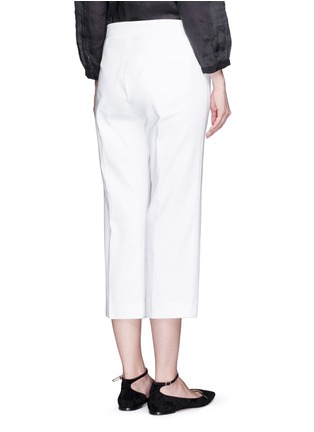 Back View - Click To Enlarge - ISABEL MARANT ÉTOILE - Contrast button cotton twill capri pants