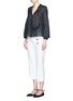 Figure View - Click To Enlarge - ISABEL MARANT ÉTOILE - Contrast button cotton twill capri pants