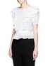 Front View - Click To Enlarge - ISABEL MARANT ÉTOILE - 'Alice's Ruffles' cotton voile top