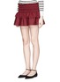 Front View - Click To Enlarge - ISABEL MARANT ÉTOILE - Linen ruffle mini skirt
