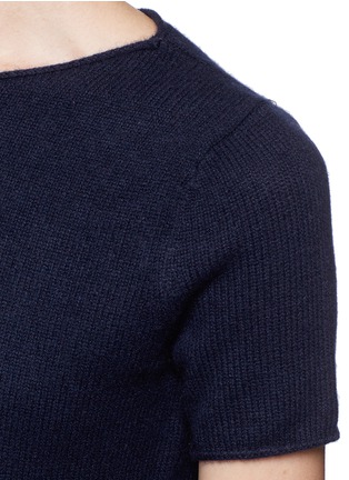 Detail View - Click To Enlarge - THEORY - 'Tolleree' short sleeve cashmere sweater