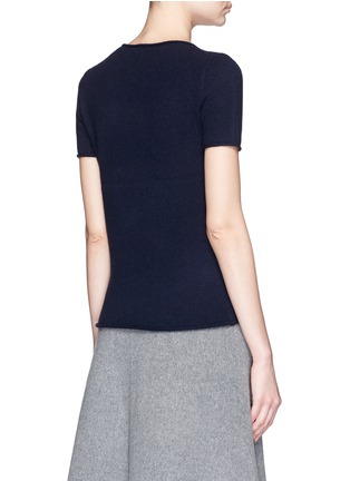 Back View - Click To Enlarge - THEORY - 'Tolleree' short sleeve cashmere sweater