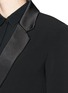 Detail View - Click To Enlarge - DIANE VON FURSTENBERG - Satin lapel stretch crepe smoking jacket