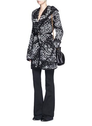 Figure View - Click To Enlarge - DIANE VON FURSTENBERG - 'Mercer' oversize floral bouclé knit cardigan