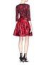 Back View - Click To Enlarge - DIANE VON FURSTENBERG - 'Jewel' floral print wool-silk wrap dress