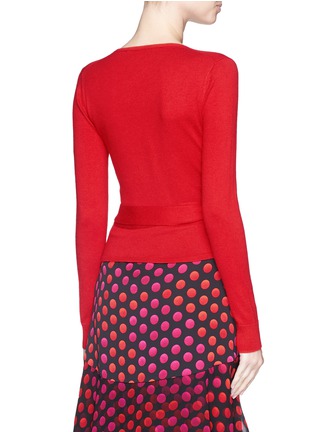 Back View - Click To Enlarge - DIANE VON FURSTENBERG - 'Ballerina' silk cashmere wrap cardigan