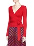 Front View - Click To Enlarge - DIANE VON FURSTENBERG - 'Ballerina' silk cashmere wrap cardigan