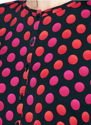 Detail View - Click To Enlarge - DIANE VON FURSTENBERG - 'Neda' polka dot print silk georgette top
