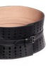 Detail View - Click To Enlarge - ALAÏA - Graduating dot perforation leather corset belt