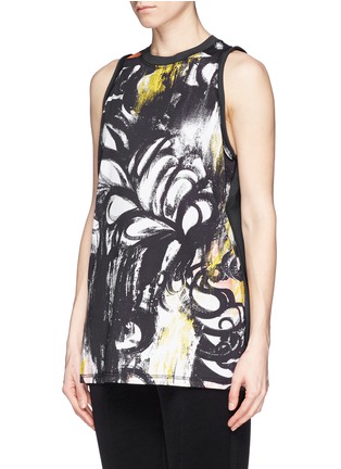 Front View - Click To Enlarge - 3.1 PHILLIP LIM - Abstract fern print cotton tank top