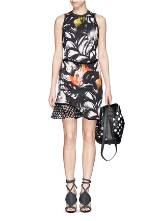 Figure View - Click To Enlarge - 3.1 PHILLIP LIM - Abstract fern print cotton tank top