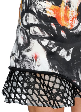 Detail View - Click To Enlarge - 3.1 PHILLIP LIM - Silk cord edge abstract fern print skirt