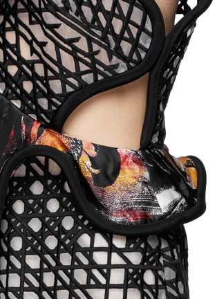 Detail View - Click To Enlarge - 3.1 PHILLIP LIM - Silk cord edge freeform graphic dress